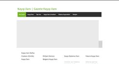 Desktop Screenshot of kayip-ilani.com